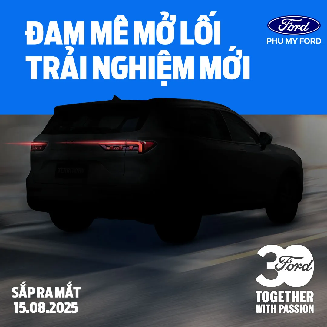 Ford Territory Mới ra mắt vào 15/08/2025